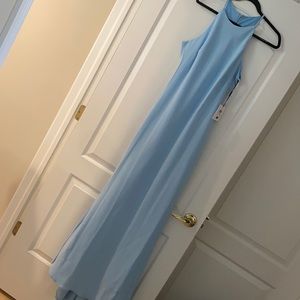 NWT Baby Blue Calvin Klein Evening Gown